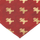 Festive Red and Gold Foil Winter Gingerbrood Man Tafelkleed (Gekanteld)