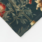 Festive red and gold luxury baubles blanket custom fleece deken (Hoek)