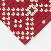 Festive Red and White Scandinavian Knit Pattern Fleece Deken (Hoek)