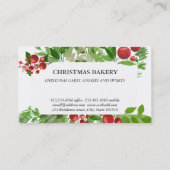 Festive Red Berry Holly verliest kerstbakkerij Visitekaartje (Achterkant)