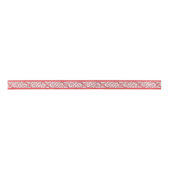 Festive Red Black Classic Nordic Fair Isle Pattern Lint (Voorkant)