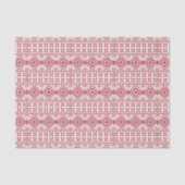 Festive Red Black Classic Nordic Fair Isle Pattern Tissuepapier (Voorkant)