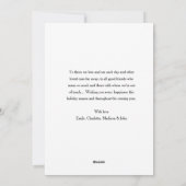 Festive Red Bow Border -1 Photo Dusty Pink Feestdagenkaart (Achterkant)