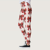 Festive Red Bow Leggings (Gauche)