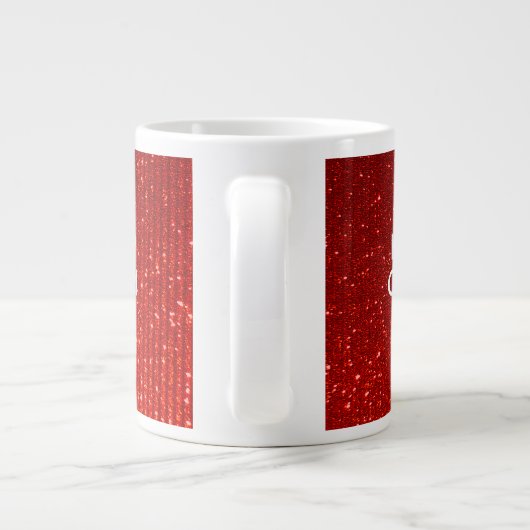 Festive Red Calm for Jouw tekst Extra Grote Mok (Achterkant)