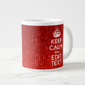 Festive Red Calm for Jouw tekst Extra Grote Mok (Voorkant rechts)
