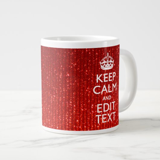 Festive Red Calm for Jouw tekst Extra Grote Mok (Voorkant rechts)