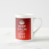 Festive Red Calm for Jouw tekst Porselein Kop (Rechts)
