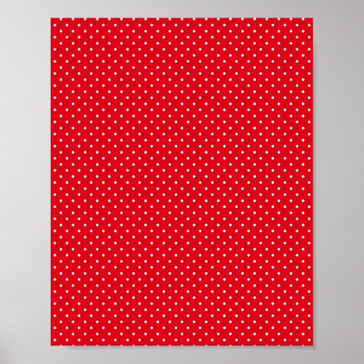 Festive Red Color Pattern Poster (Voorkant)