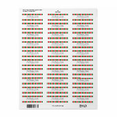 Festive Red en Green Kerstmis-adreslabel Etiket (Full Sheet)