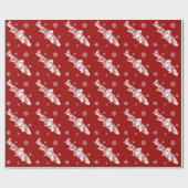 Festive Red- en White Snow-forel Cadeaupapier (Vlak)
