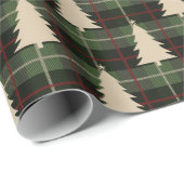 Festive Red, Green & Cream Pset & kerstbomen Cadeaupapier (Rol Hoek)