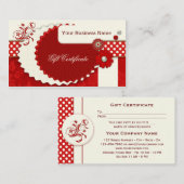 Festive Red-kerstcadeaubon Sjabloon Kortingskaartje (Voorkant / Achterkant)
