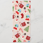 Festive Red Kerstkoekje Illustratiepatroon Programma (Achterkant)