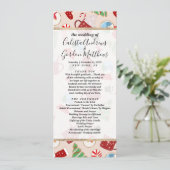 Festive Red Kerstkoekje Illustratiepatroon Programma (Staand voorkant)