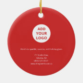  Festive Red Logo Ornament for Beauty Brands (Achterkant)