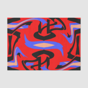 Festive Red Native Indian and Japans Art Blend Tissuepapier