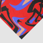 Festive Red Native Indian and Japans Art Blend Tissuepapier (Detail)