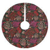 Festive Red One Line Artistic Testing Pattern Kerstboom Rok (Voorkant)