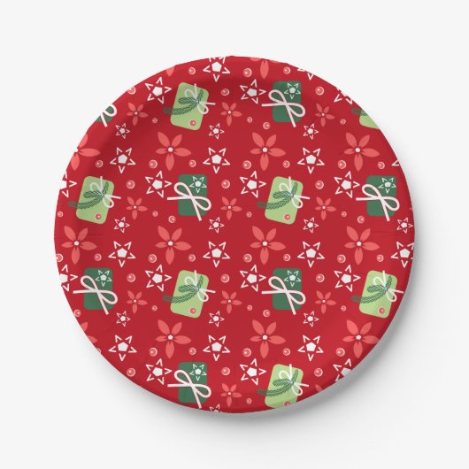 Festive Red Papieren Bordje (Voorkant)