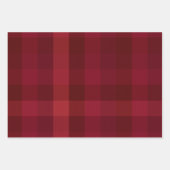 Festive Red Pset Check Pattern Rustige Farmhouse Inpakpapier Vel (Voorkant 3)