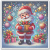 Festive Red Sticker Celebrating Christmas Cheer (Devant)