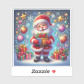 Festive Red Sticker Celebrating Christmas Cheer (Feuille)