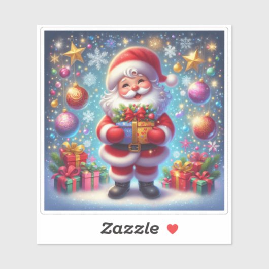 Festive Red Sticker Celebrating Christmas Cheer (Feuille)