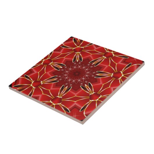 Festive Red Tegeltje (Zijkant)