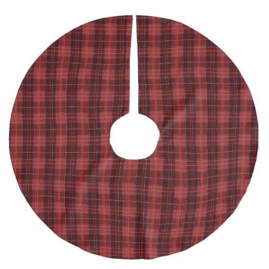 Festive Red Winter Kerstmis Pattern Kerstboom Rok (Voorkant)