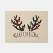 Festive Reindeer Antlers, kerstdeurmat Deurmat (Voorkant)