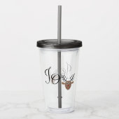 Festive Reindeer Kerstfeestdag Joy Acryl Drinkbeker (Voorkant)