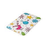 Festive Reindeer Magic Pattern Design Badmat (Gekanteld)