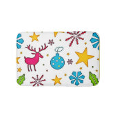 Festive Reindeer Magic Pattern Design Badmat (Voorkant)