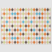 Festive Retro Pastel Diamond Pattern Tissuepapier (Voorkant)