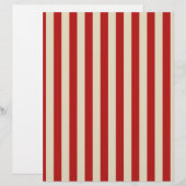 Festive Retro Vertical PopCorn Stripes (Voorkant / Achterkant)