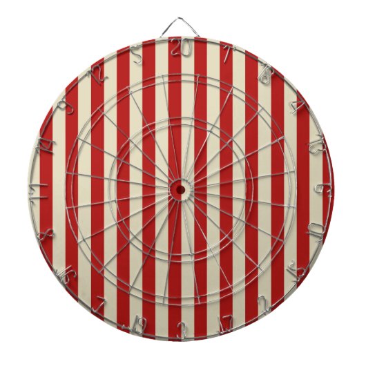 Festive Retro  Vertical PopCorn Stripes Dartbord (Voorkant)