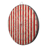 Festive Retro  Vertical PopCorn Stripes Dartbord (Voorkant Rechts)