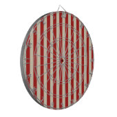 Festive Retro  Vertical PopCorn Stripes Dartbord (Voorkant Links)
