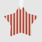 Festive Retro Vertical PopCorn Stripes Ornament (achterkant)