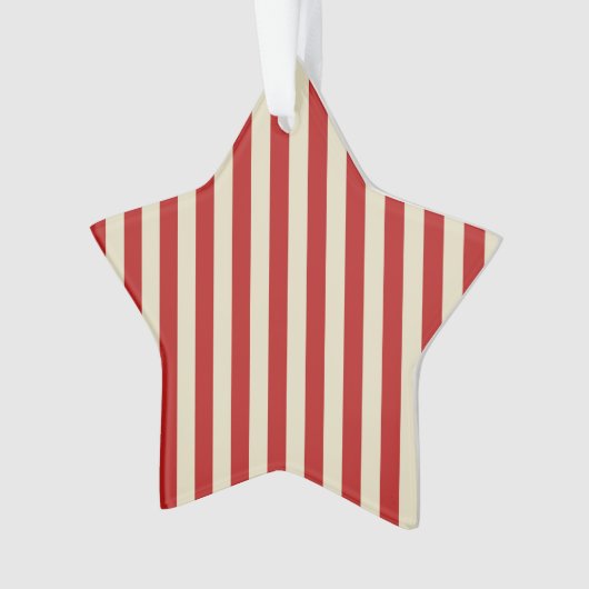 Festive Retro Vertical PopCorn Stripes Ornament (voorkant)