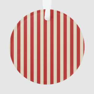 Festive Retro  Vertical PopCorn Stripes Ornament