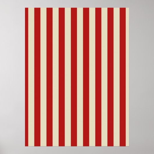 Festive Retro Vertical PopCorn Stripes Poster (Voorkant)