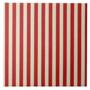 Festive Retro Vertical PopCorn Stripes Tegeltje