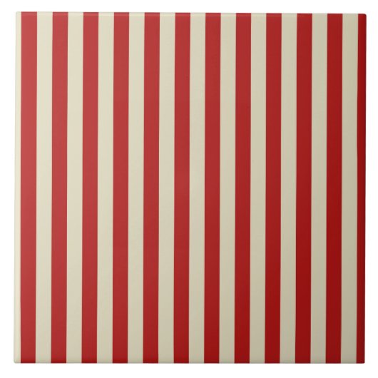 Festive Retro  Vertical PopCorn Stripes Tegeltje (Voorkant)