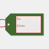 festive retro vintage kerstkerstkerstkerstman — na cadeaulabel (Achterkant Horizontaal)