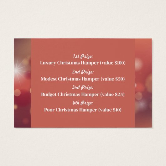 Festive Rose, Repas de Noël (Dos)