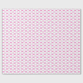 Festive roze en witte cirkels Baby shower Cadeaupapier (Vlak)