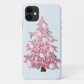 Festive Roze kerstboom Case-Mate iPhone Case (Achterkant)