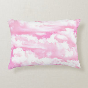 Festive roze wolken decoratief kussen